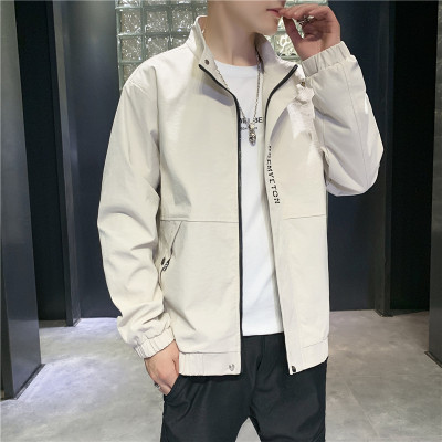 2021 Spring and Autumn New Men's Casual Trend Jacket Zipper Korean Style Lapel Slim Men's Fashionable Jacket Top