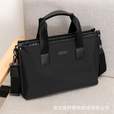 Business Handheld Computer Bag Crossbody Large Capacity Waterproof Oxford Cloth Briefcase Manufacturer