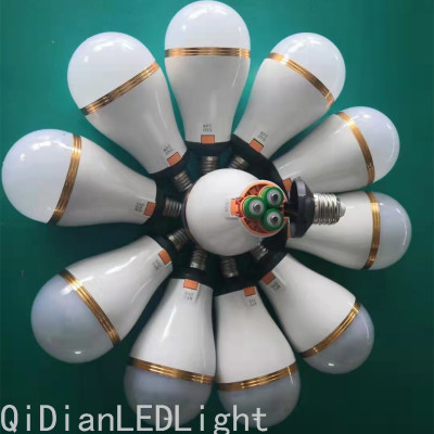 Little Overlord Power Failure Emergency Light Bulb Energy-Saving Sphere Lamp Led Three Battery Emergency Bulb Bulb Light