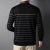 Wholesale Autumn New Striped Long-Sleeved T-shirt Men's Lapel Men's Fake Two-Piece T-shirts Top Factory Supply