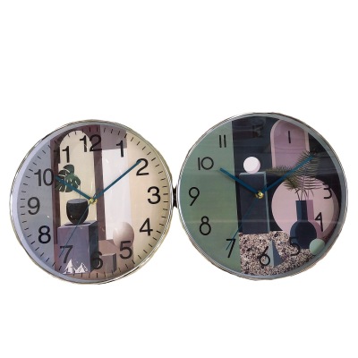 12-Inch Electroplating Craft Study Kitchen Innovative Quartz Wall Clock Can Set Guest Logo Factory Wholesale