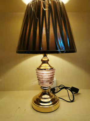 Cloth Cover Glass Lamp