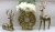 Resin Crafts European-Style Golden Peace Deer Three-Piece Set Decoration Creative Living Room Home Decoration Gift Decoration