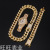 Hot Cuban Link Chain Hip Hop Men's Bracelet Necklace Watch Three-Piece Suit Retro Easy Matching Diamond-Embedded Watch