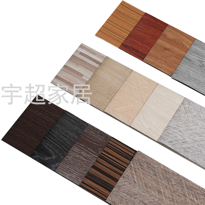 PVC European-Style Wood Grain Floor Sticker Self-Paste Waterproof Belt Anti-Friction Layer, Easy to Remove and Replace Living Room Room