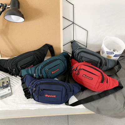 Factory Direct Sales Customized Cross-Border Waist Bag Outdoor Sports Waterproof and Hard-Wearing Oxford Crossbody Mobile Phone Bag Korean Style Bag Female