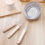 Creative Multifunctional Wooden Handle Stainless Steel Colander Household Kitchen Pasta Spoon Dumpling Filter Net Factory Direct Sales