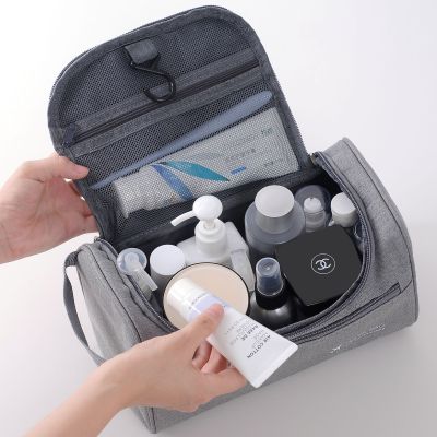 Cross-Border Outdoor Travel Men's Toiletry Bag Hung with Hook Cationic Waterproof Korean Style Storage Toilet Cosmetic Bag Large Capacity