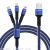 Original Authentic One-to-Three Denim Woven Charging Cable Apple Android Phone Universal High-Power Fast Charging