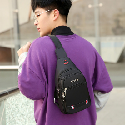 New Men's Chest Bag Fashion Oxford Cloth Shoulder Bag Korean Hipster Crossbody Bag Leisure Phone Bag