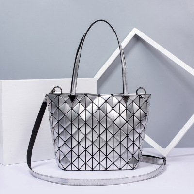 2020 New Geometric Pu Bucket Bag Crossbody Handbag Fashion Shoulder Bag Rhombus Variety Bag One Piece Dropshipping