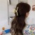 Korean Fall New Hairpin Fashion Sweet Fabric Grip Girl Back Head Updo Hair Clip Hollow Shark Clip