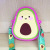 Internet Hot New Three-Dimensional Large Avocado Silicone Bag Children's Pocket Money Card Holder Cosmetic Messenger Bag