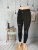 European and American Women's Clothing Low Waist Slim Elastic Denim Skinny Pants Scanning Stereo Cat Beard Worn Broken Holes Pants