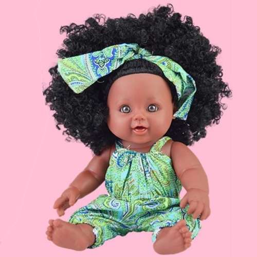 30cm black princess african doll reborn pvc doll doll bath toy simulation baby doll