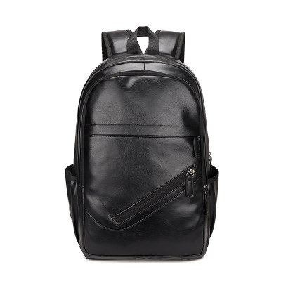 New Men's Pu Vertical Casual Fashion Outdoor Large Capacity Computer Backpack
