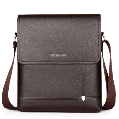 Men's Vertical Design Pu Men's Messenger Bag Shoulder Bag Casual Trend Large Capacity Outdoor Briefcase