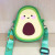 Internet Hot New Three-Dimensional Large Avocado Silicone Bag Children's Pocket Money Card Holder Cosmetic Messenger Bag