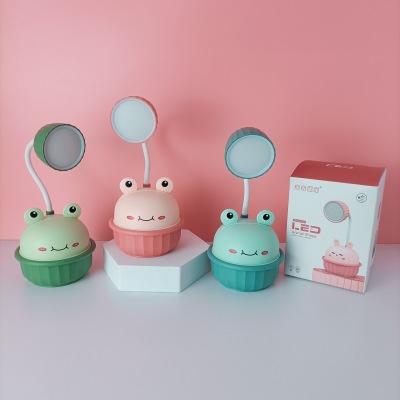 Creative New LED Frog Small Night Lamp USB Baby Feeding Light Bedroom Sleep Eye Protection Bedside Lamp Charging Lamp