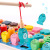 Children's Wooden Puzzle Five-in-One Marine Digital Computing Shape Matching Magnetic Fishing Magnetic Toy