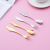 New 304 Stainless Steel Wings Spoon Fork Creative Coffee Dessert Spoon Fruit Fork Spoon Pink Gift Set