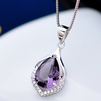 Exclusive For Cross-Border Popular S925 Necklace Women 'S Crystal Stylish Short Pendant Women 'S Clavicle Necklace Accessory