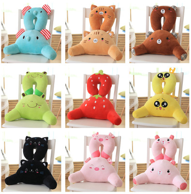 Factory Direct Sales Cartoon U-Shaped Pillow Cute Student Neck Pillow Cat Rice Plush Toys Pig Traveling Pillow Bear Pillow