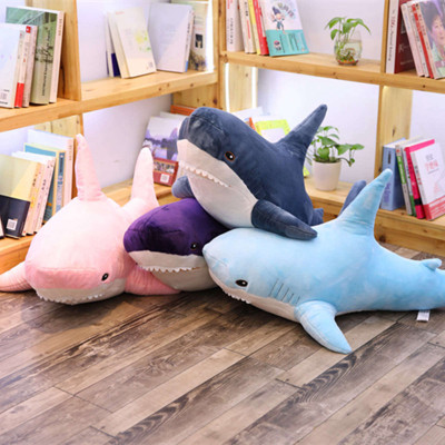 Factory Wholesale Simulation Shark Throw Pillow Doll Plush Toys Marine Animal Pillow and Blanket Two-in-One Dual-Use Cushion