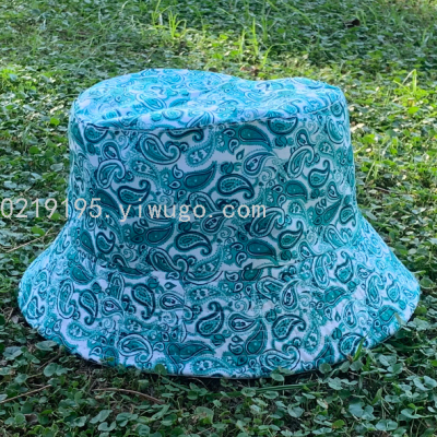 Ethnic Paisley Adult/Child Blue Bottle Cap/Sun Hat