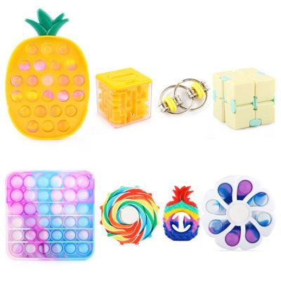 New Exotic Decompression 8-Piece Pineapple DIY Suit Fingertip Gyro Deratization Pioneer Pressure Novelty toys