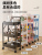 Installation-Free Folding Kitchen Storage Rack Floor Multi-Layer Vegetable Basket Baby Products Storage Rack Trolley Movable