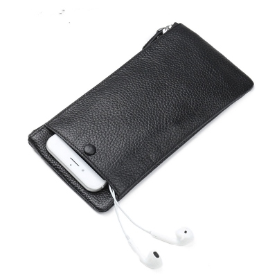 Trendy Men Multiple Card Slots Versatile Bag Handbag Long Large Capacity Zipper Phone Bag Cowhide Wallet