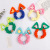 Cartoon Bow Small Intestine Ring Children Princess Rubber Band Does Not Hurt Hair Accessories New Cute Candy Color Fabric Hair Rope