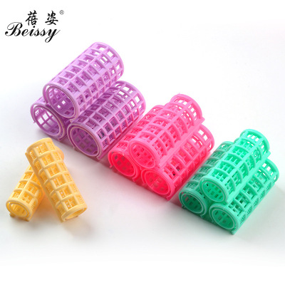 Factory Direct Supply Plastic More Sizes Child and Mother Hair Roller Fluffy Hair Double-Layer Inner Buckle with Teeth Hair Curlers Perm Tool
