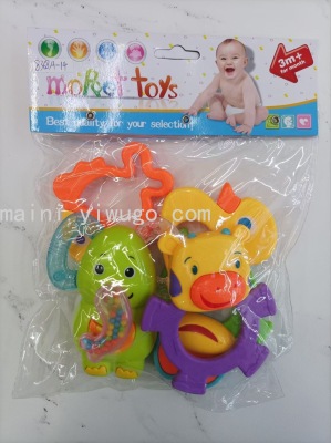 Baby Rattle Toy Grip Puzzle 0-3-6-12 Months Baby 1 Year Old 4 Children 5 Rattle Set
