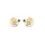 Creative New Star Moon Bear Earrings Pure Copper Plated 18K Real Gold Zircon Earrings Cross-Border Hot Earrings