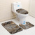Creative Modern Toilet Three-Piece Floor Mat Door Mat Bathroom Carpet Non-Slip Soft Door Mat Pattern Customized Size