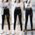 2021 Autumn and Winter Fleece-Lined Thick Leggings Women's Outer Wear Modal Printed High Waist Stretch Hip Lift Cropped Tights
