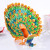 Peacock Open Screen Decoration Jewelry Box Alloy Dripping Oil Peacock Jewelry Decoration Large Ornaments Metal Painted Jewelry Box