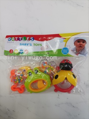 Baby Rattle Toys 0-1 Year Old Newborn Baby Early Childhood Education Grip 3-June Anfu 4 Rattle Set