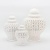 Nordic Simple Design Silver Hollow Ceramic Decoration Creative Hollow Vase Temple Jar Decoration