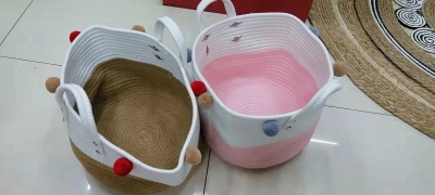 Cotton Braided Storage Basket