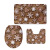 Factory Direct Supply Flannel Toilet Lid Set Pattern Customization Christmas Snowman Printing Toilet Foot Mat