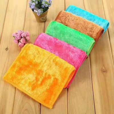 Magic Rag Kitchen Oilproof Dishcloth Bamboo Fiber Absorbent Towel Scouring Pad Bowl Oil Removing Towel