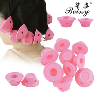 Factory Direct Supply Mushroom Hair Curlers Cross-Border Bell Hair Curlers Large and Small Soft Silicone PVC Packaging Spot Hair Tools