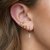 Creative New Star Moon Bear Earrings Pure Copper Plated 18K Real Gold Zircon Earrings Cross-Border Hot Earrings