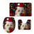 New Cute Christmas Hat Toilet Lid Set Fashion Toilet Lid Pad Soft U-Shaped Mat One Piece Minimum Order