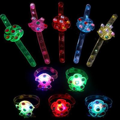 Hot Sale Children's Light-Emitting Gyro Watch Flash Spinning Top Bracelet luminous toys