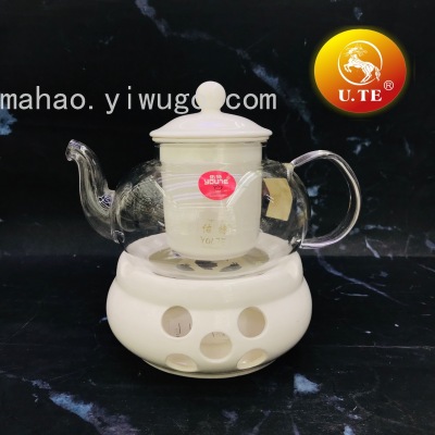 Ceramic Glass Scented Teapot Candle Heating Base Teapot