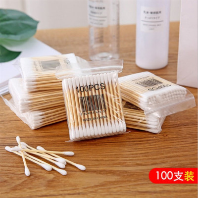 Double-Head Cotton Swab Cotton Swab Disposable Makeup Makeup Removal Cleaning Cotton Swab Bag Ear Swab